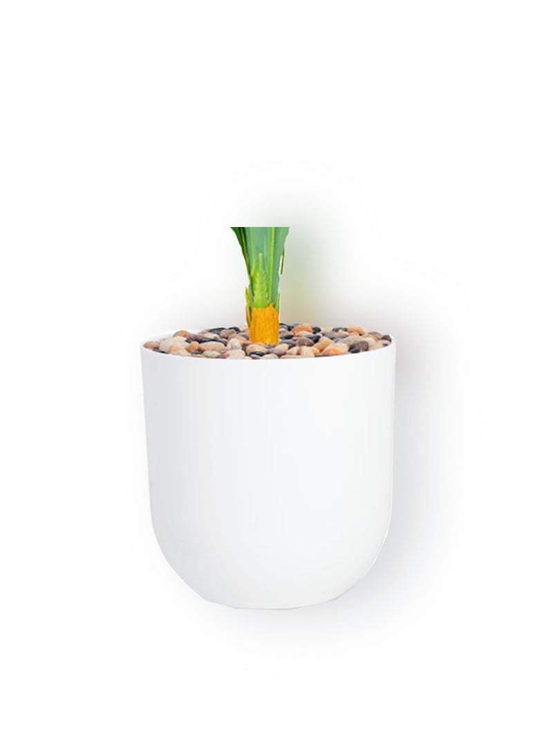 تالا شجرة ذرة صناعية بتصميم واقعي – ارتفاع 155 سم – مع أصيص أبيض أنيق مثالية لتزيين المنازل والمكاتب - Image 5